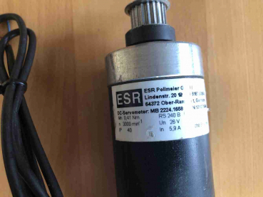 ESR DC servomotor with speedometer