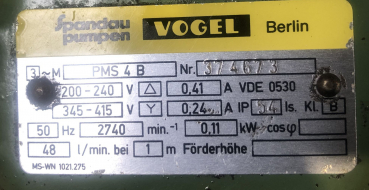 Vogel PMS 4 B Coolant Pump