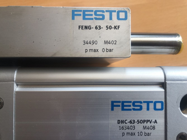 Festo Führungseinheit mit Normzylinder FENG-63-50KF Serie 402