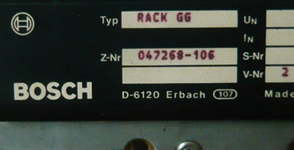 Bosch PLC Control PC 600 extension rack for E/A module